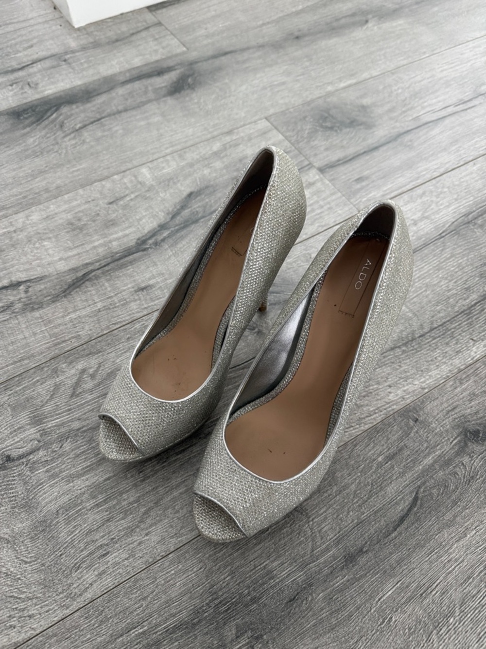 Aldo Silver Raeann Heels - Picture 3 of 4
